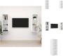 VidaXL tv-meubelset televisiewandmeubel 37 x 37 x 107 cm wit spaanplaat Kast - Thumbnail 2