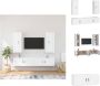 VidaXL TV-meubelset Wit 2x 40x34.5x100 cm + 2x 100x34.5x40 cm Kast - Thumbnail 2