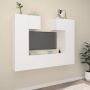 VidaXL TV meubelset wit 60x30x30 cm + 30.5x30x60 cm + 80x30x30 cm Kast - Thumbnail 1