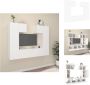 VidaXL TV meubelset wit 60x30x30 cm + 30.5x30x60 cm + 80x30x30 cm Kast - Thumbnail 2