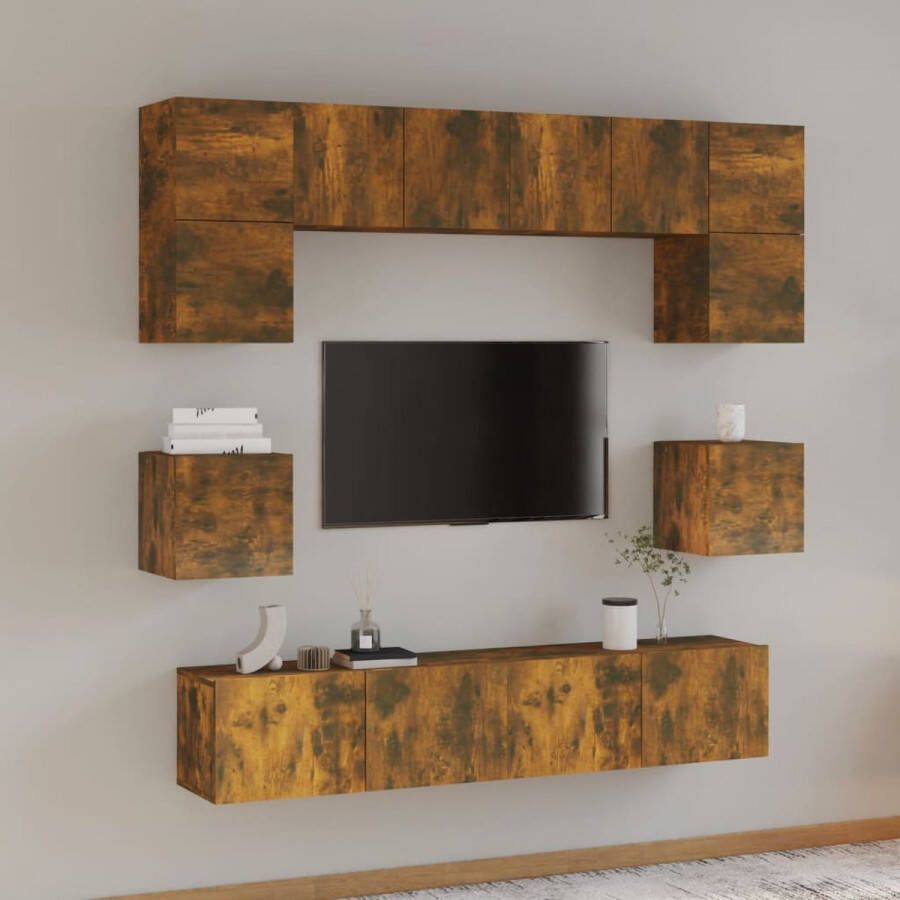 vidaXL TV-meubelset X TV-meubels van bewerkt hout 4x 60x30x30cm 2x 80x30x30cm 2x 30.5x30x30cm