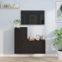 VidaXL TV-meubelset zwart 57 x 34.5 x 40 cm bewerkt hout Kast - Thumbnail 1