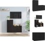 VidaXL TV-meubelset zwart 57 x 34.5 x 40 cm bewerkt hout Kast - Thumbnail 2