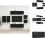 VidaXL Tv-meubelset zwart spaanplaat 30.5 x 30 x 30 cm 30.5 x 30 x 60 cm 60 x 30 x 30 cm Kast - Thumbnail 1