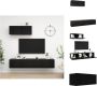 VidaXL TV-meubelset zwart spaanplaat 80 x 30 x 30 cm 3x tv-meubel Kast - Thumbnail 2