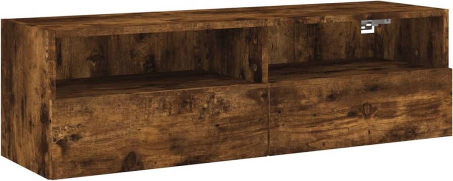 VidaXL -Tv-wandmeubel-100x30x30-cm-bewerkt-hout-gerookt-eikenkleurig - Foto 4