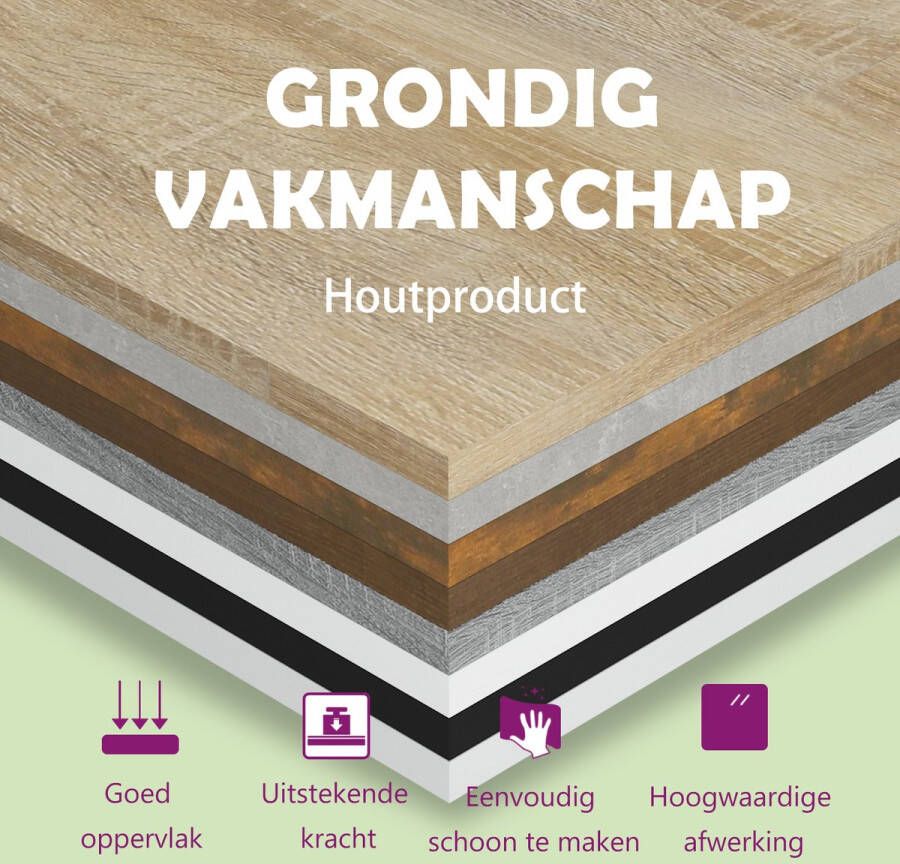 VidaXL -Tv-wandmeubel-100x30x30-cm-bewerkt-hout-grijs-sonoma-eikenkleur - Foto 3