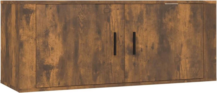 VidaXL -Tv-wandmeubel-100x34 5x40-cm-gerookt-eikenkleurig - Foto 2