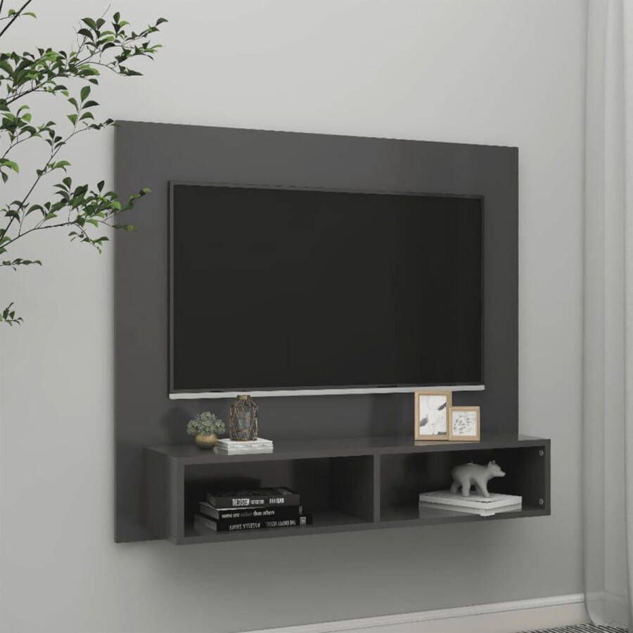 VidaXL -Tv-wandmeubel-102x23 5x90-cm-spaanplaat-grijs