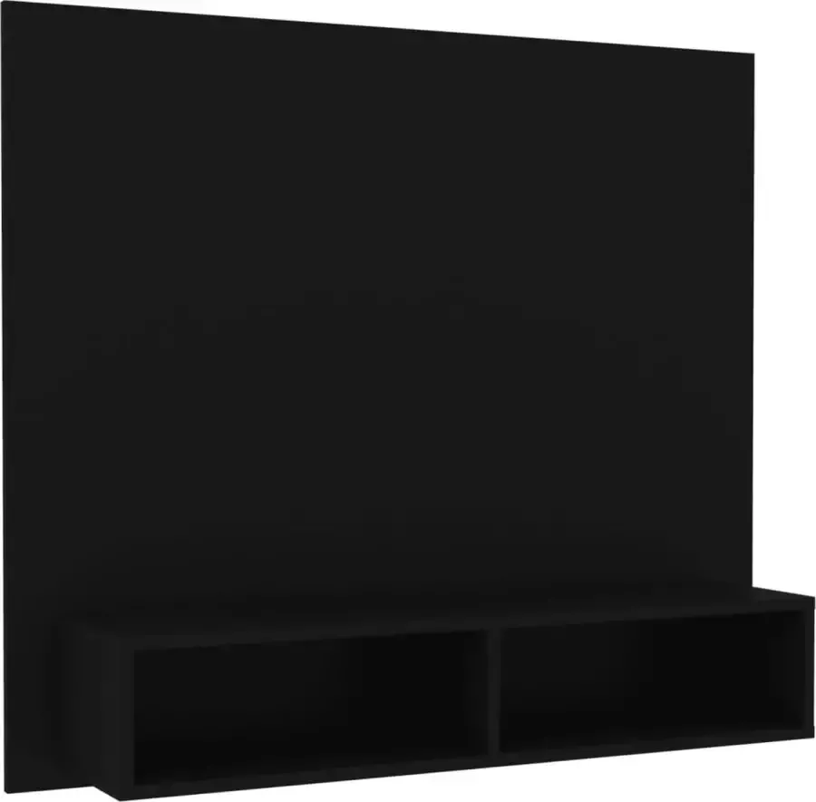 VidaXL -Tv-wandmeubel-102x23 5x90-cm-spaanplaat-zwart - Foto 2