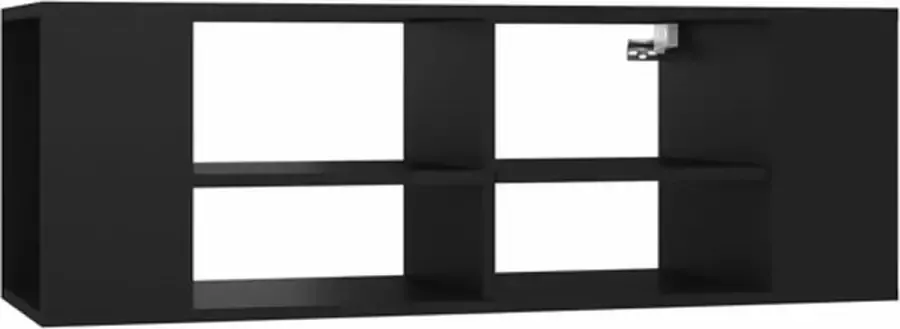 VidaXL -Tv-wandmeubel-102x35x35-cm-spaanplaat-zwart - Foto 3