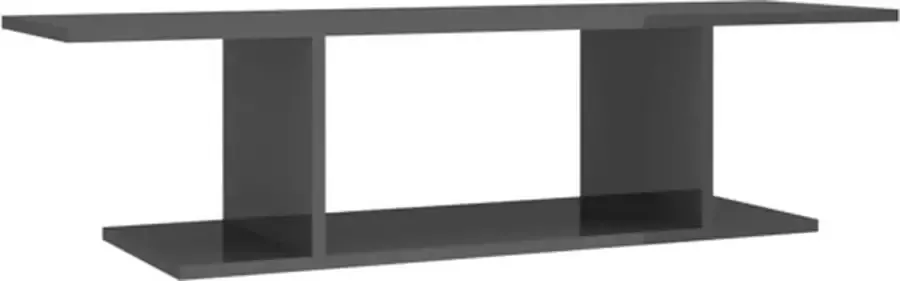 VidaXL Tv-wandmeubel 103x30x26 5 cm hoogglans grijs - Foto 2