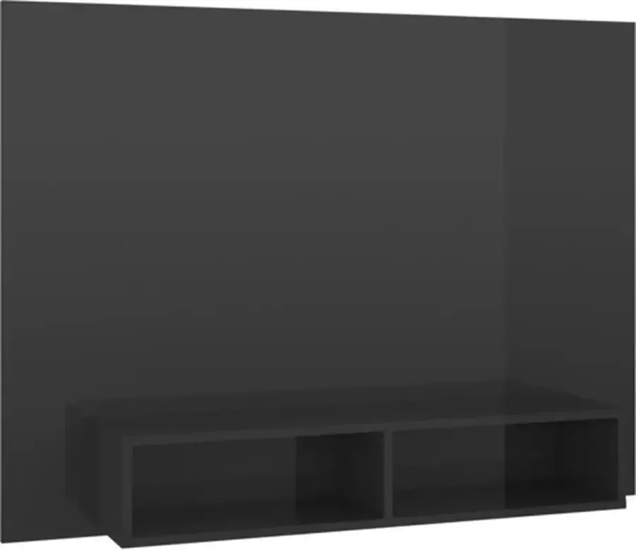 VidaXL -Tv-wandmeubel-120x23 5x90-cm-bewerkt-hout-hoogglans-grijs - Foto 5