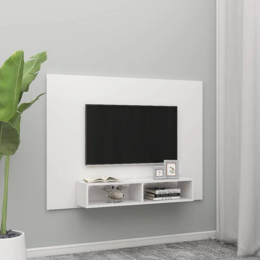 VidaXL -Tv-wandmeubel-135x23 5x90-cm-spaanplaat-wit