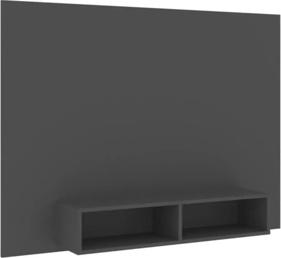 VIDAXL Tv-wandmeubel 135x23 5x90 cm spaanplaat grijs - Foto 2