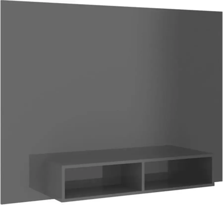 VidaXL -Tv-wandmeubel-135x23 5x90-cm-spaanplaat-hoogglans-grijs - Foto 3