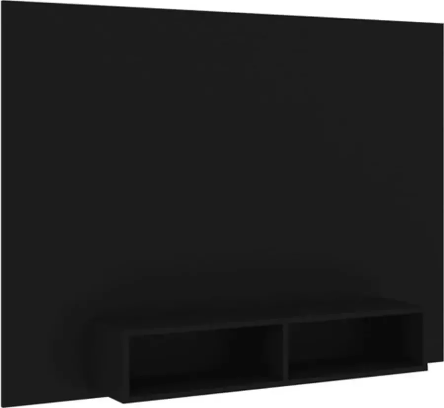 VidaXL -Tv-wandmeubel-135x23 5x90-cm-spaanplaat-zwart - Foto 3