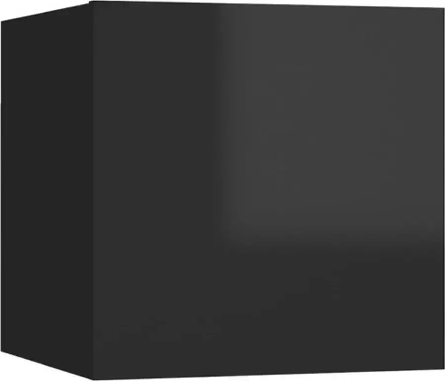 VidaXL Tv-wandmeubel 30 5x30x30 cm hoogglans zwart - Foto 3