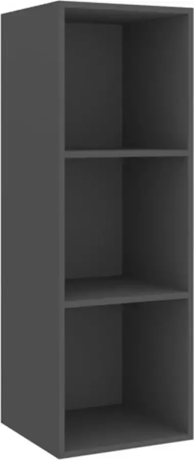 VidaXL Tv-wandmeubel 37x37x107 cm bewerkt hout grijs - Foto 4