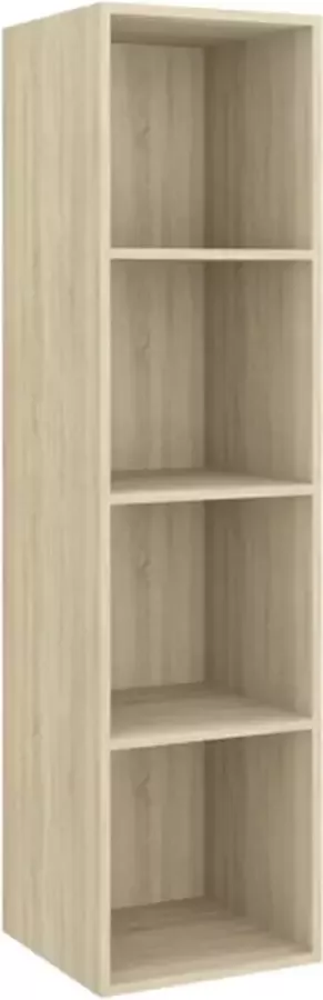 VidaXL -Tv-wandmeubel-37x37x142 5-cm-bewerkt-hout-sonoma-eikenkleurig - Foto 4