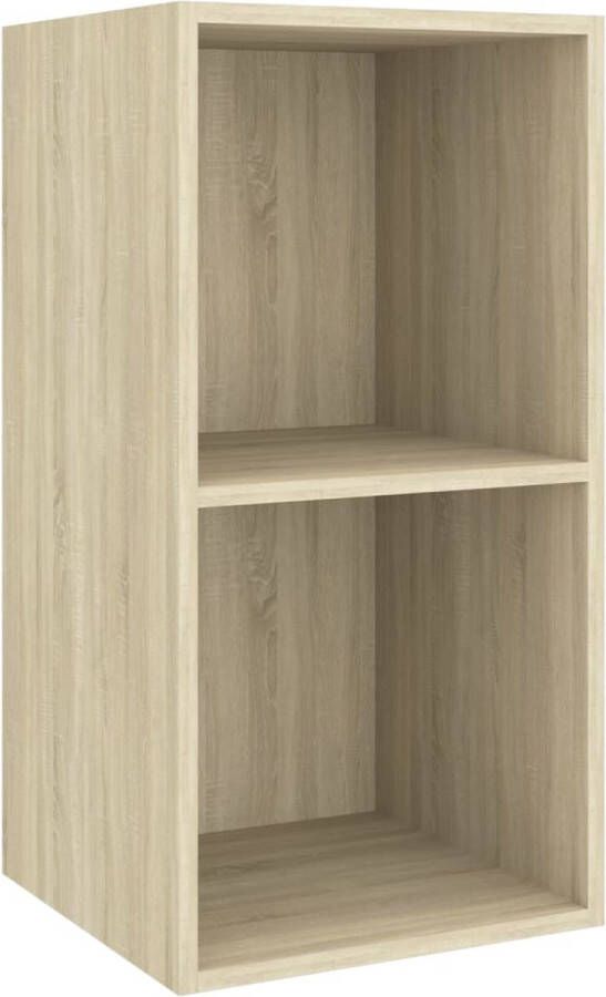 VidaXL -Tv-wandmeubel-37x37x72-cm-bewerkt-hout-sonoma-eikenkleurig - Foto 2