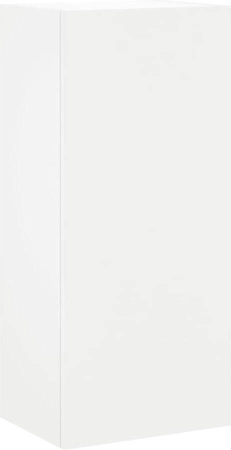 VidaXL Tv-wandmeubel bewerkt hout wit 40 5x30x90 cm Tv-meubel Wandmontage Tv-kasten Opbergkast Salon Meubilair