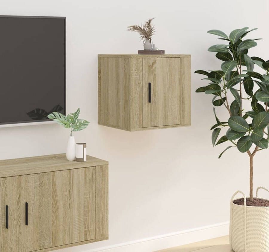 VidaXL -Tv-wandmeubel-40x34 5x40-cm-sonoma-eikenkleurig - Foto 3