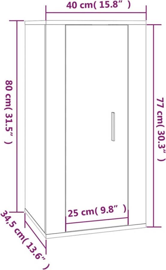 VidaXL -Tv-wandmeubel-40x34 5x80-cm-betongrijs - Foto 4