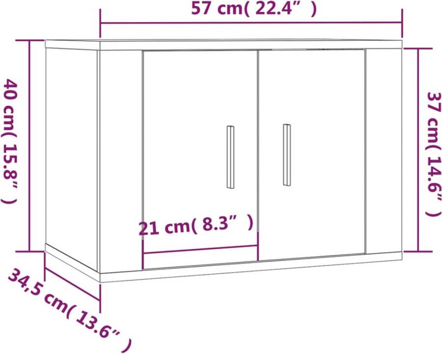 VidaXL -Tv-wandmeubel-57x34 5x40-cm-betongrijs - Foto 4