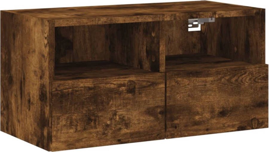 VidaXL -Tv-wandmeubel-60x30x30-cm-bewerkt-hout-gerookt-eikenkleurig - Foto 4