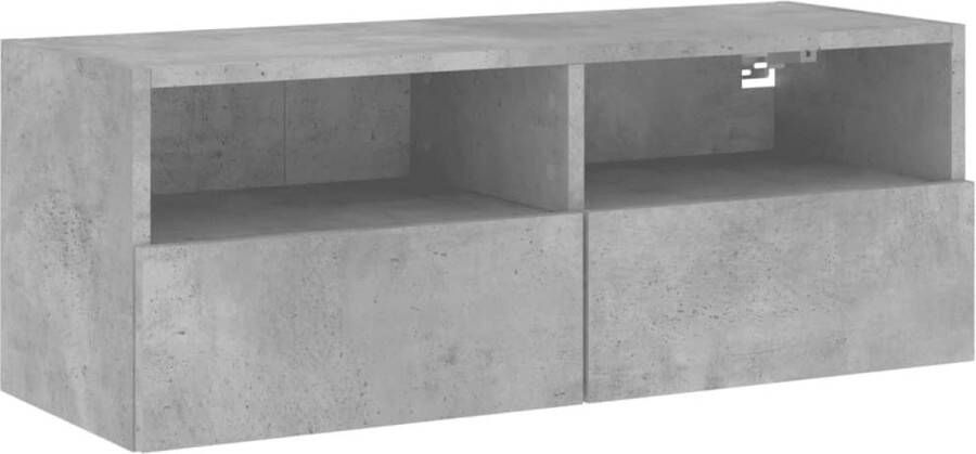 VidaXL -Tv-wandmeubel-80x30x30-cm-bewerkt-hout-betongrijs - Foto 4