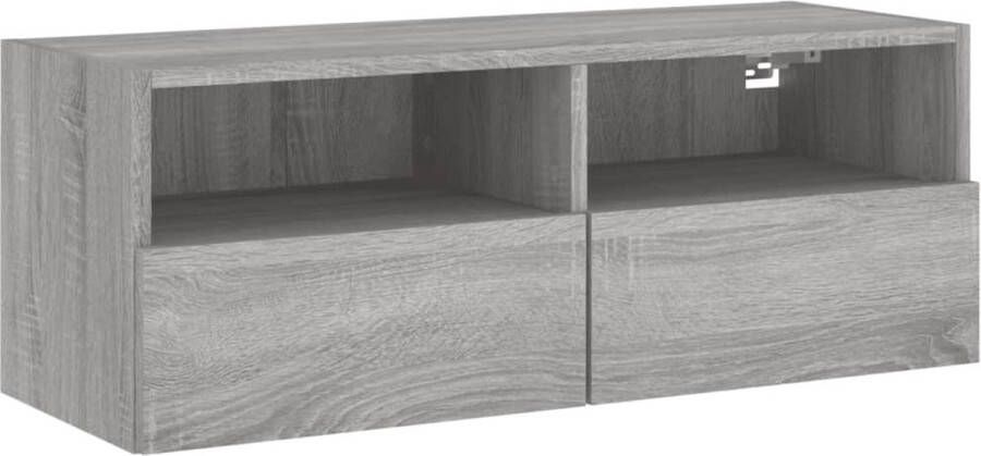 VidaXL -Tv-wandmeubel-80x30x30-cm-bewerkt-hout-grijs-sonoma-eikenkleur - Foto 4