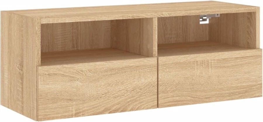 VidaXL -Tv-wandmeubel-80x30x30-cm-bewerkt-hout-sonoma-eikenkleurig - Foto 4