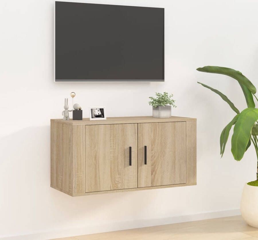 VidaXL -Tv-wandmeubel-80x34 5x40-cm-sonoma-eikenkleurig - Foto 2