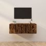 VidaXL TV-wandmeubel Gerookt eiken 57 x 34.5 x 40 cm Strak en klassiek design Duurzaam materiaal Kast - Thumbnail 1