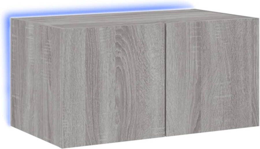 VidaXL -Tv-wandmeubel-met-LED-verlichting-60x35x31-cm-grijs-sonoma - Foto 3