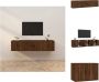 VidaXL Tv-wandmeubel-set Bruineiken 57x34.5x40 cm opbergruimtes Kast - Thumbnail 2