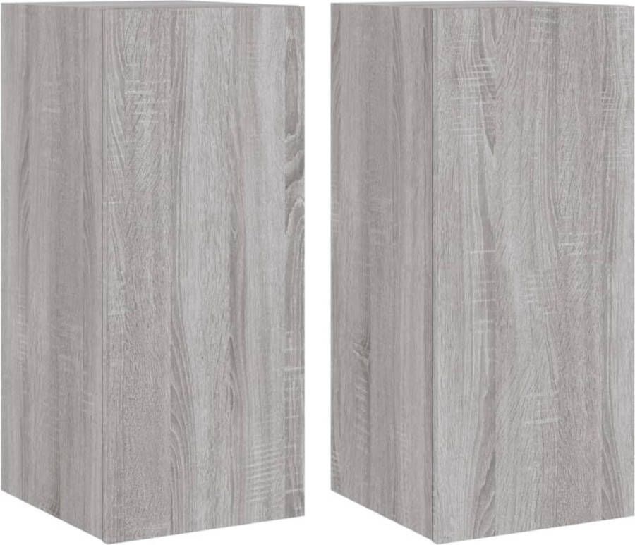 VidaXL -Tv-wandmeubelen-met-LED-2-st-30 5x35x70-cm-grijs-sonoma-eiken - Foto 4