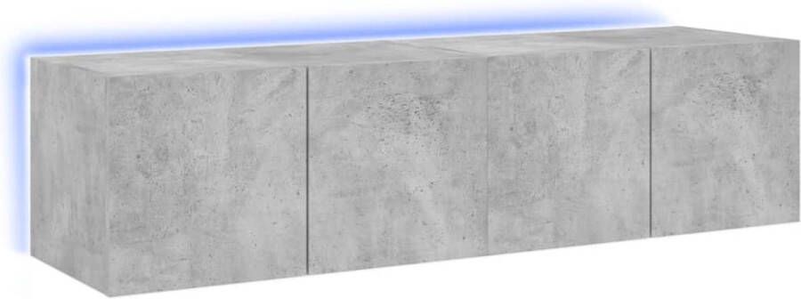VidaXL -Tv-wandmeubelen-met-LED-verlichting-2-st-60x35x31-cm-betongrijs - Foto 3