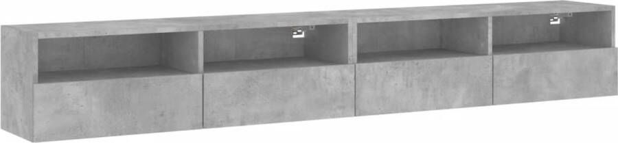 VidaXL -Tv-wandmeubels-2-st-100x30x30-cm-bewerkt-hout-betongrijs - Foto 3