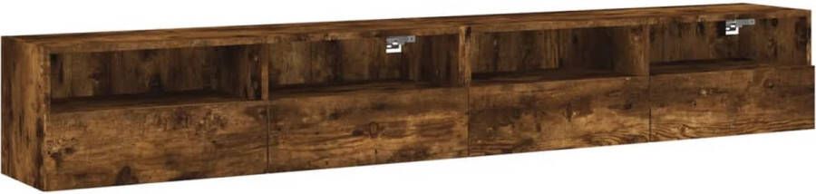 VidaXL -Tv-wandmeubels-2-st-100x30x30-cm-bewerkt-hout-gerookt-eiken - Foto 3