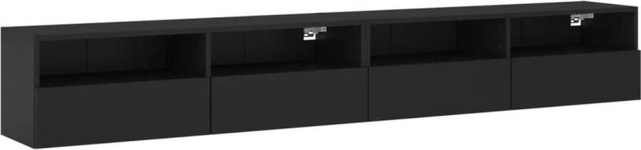 VidaXL -Tv-wandmeubels-2-st-100x30x30-cm-bewerkt-hout-zwart - Foto 3