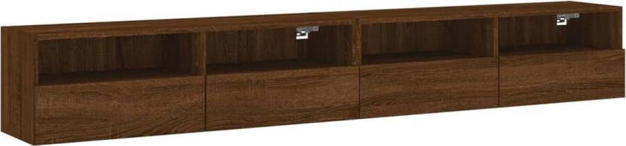 VidaXL Tv-wandmeubels 2 st 100x30x30 cm bewerkt hout bruin eikenkleur - Foto 3