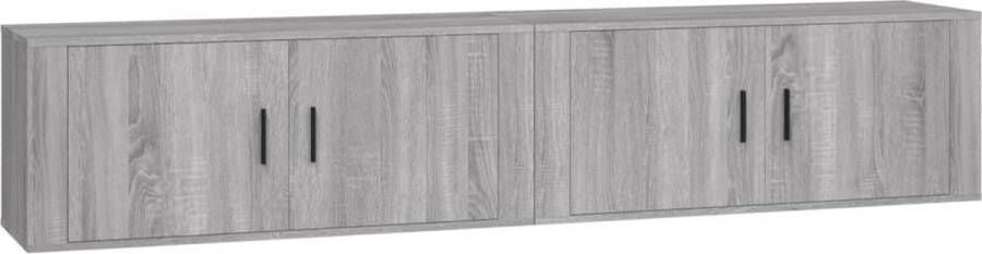 VidaXL -Tv-wandmeubels-2-st-100x34 5x40-cm-grijs-sonoma-eikenkleurig - Foto 2