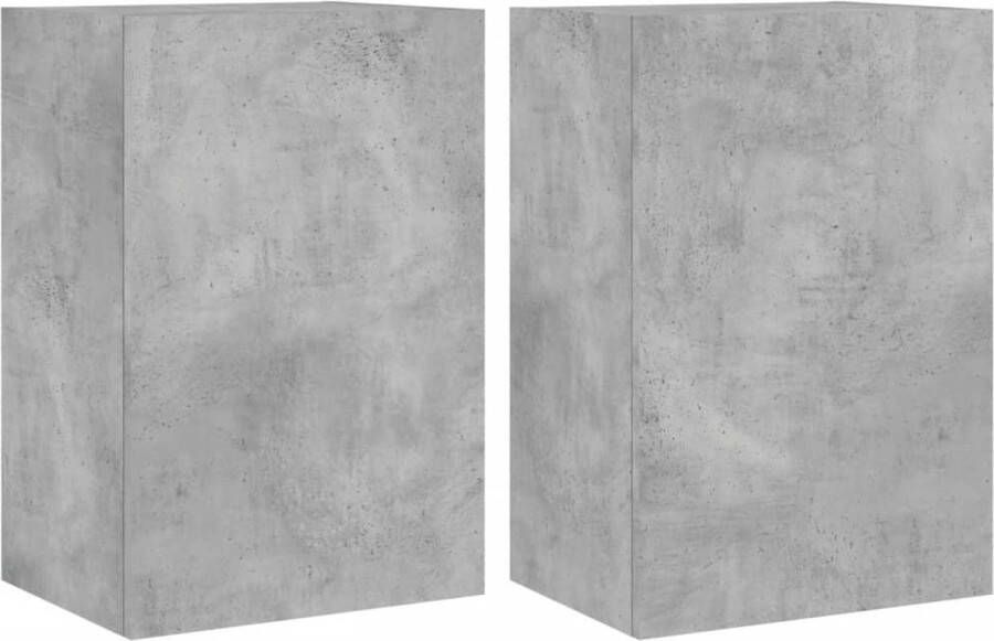 VidaXL -Tv-wandmeubels-2-st-40 5x30x60-cm-bewerkt-hout-betongrijs - Foto 3