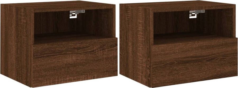 VidaXL -Tv-wandmeubels-2-st-40x30x30-cm-bewerkt-hout-bruineikenkleurig - Foto 4