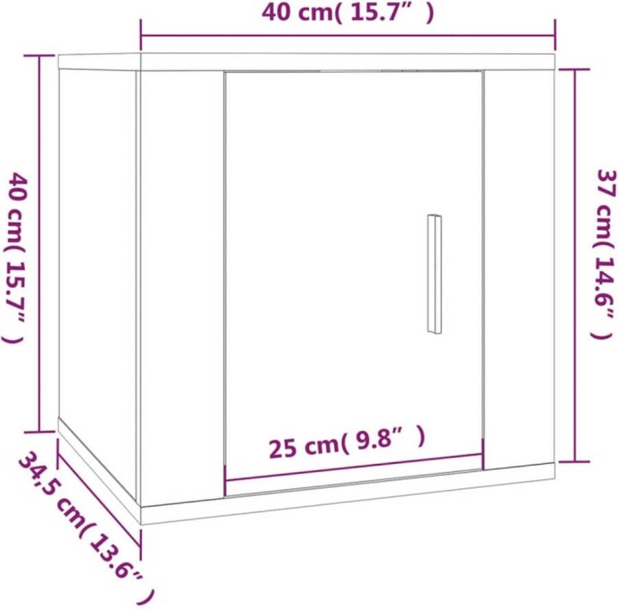 VidaXL -Tv-wandmeubels-2-st-40x34 5x40-cm-bruineikenkleurig - Foto 2