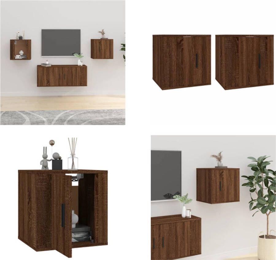 VidaXL -Tv-wandmeubels-2-st-40x34 5x40-cm-bruineikenkleurig - Foto 3