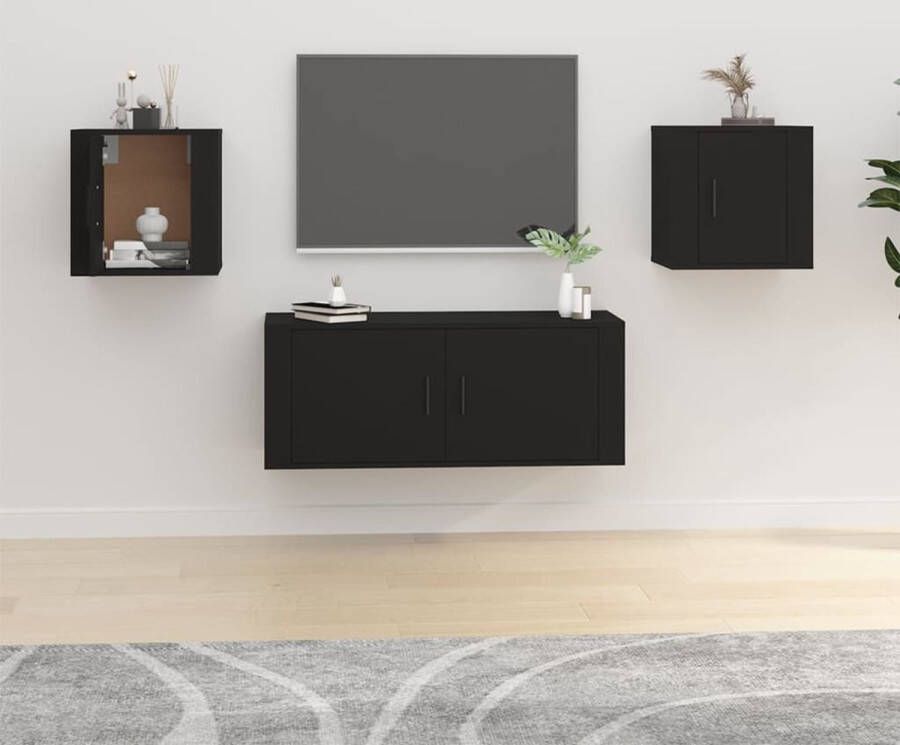 VidaXL -Tv-wandmeubels-2-st-40x34 5x40-cm-zwart - Foto 4