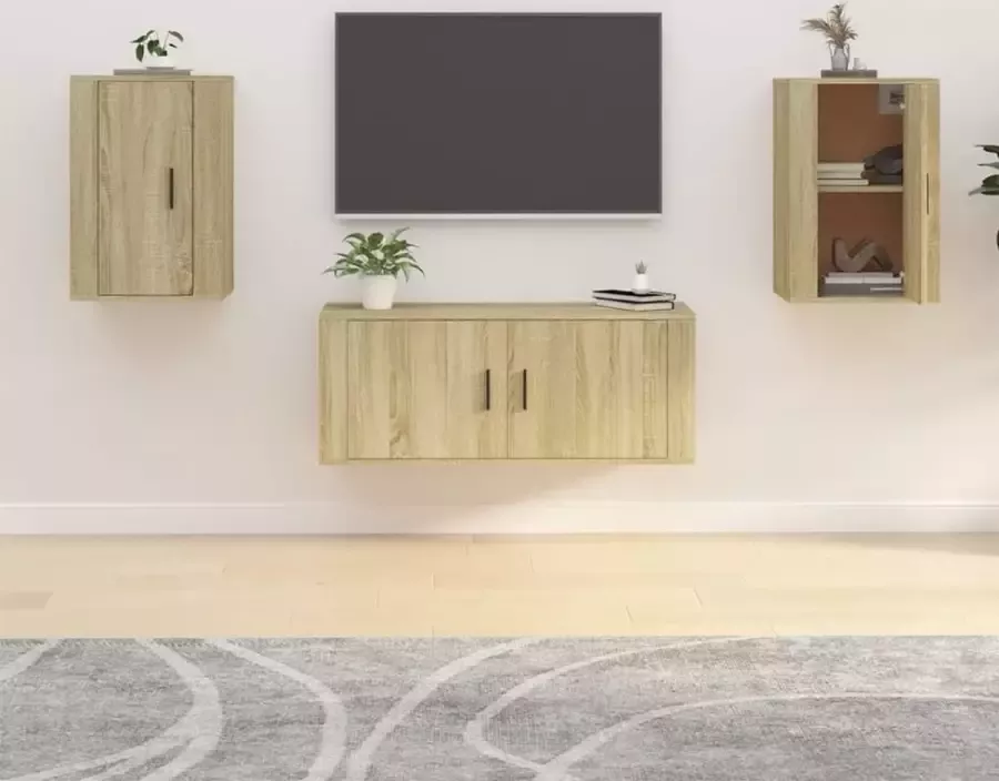 VidaXL -Tv-wandmeubels-2-st-40x34 5x60-cm-sonoma-eikenkleurig - Foto 4
